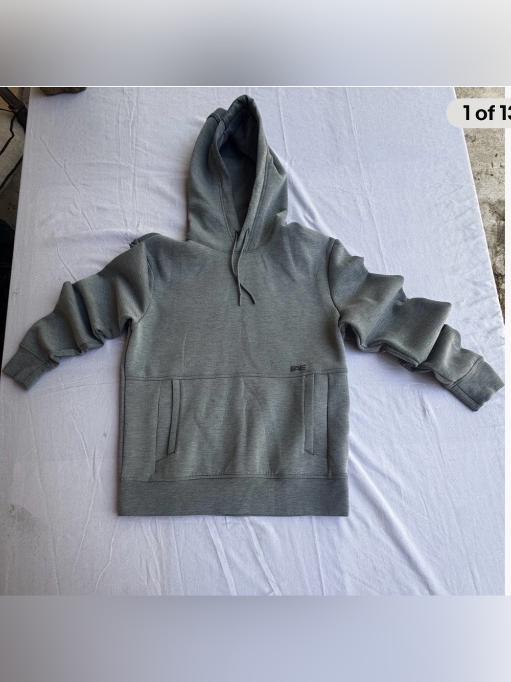 Hiker , outdoors Nomad Men's Gray Pullover Hoodie Set with Subtle Logo size S